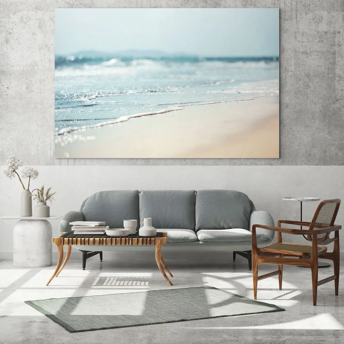 Obraz na skle - Teplo a hluk - 120x50 cm