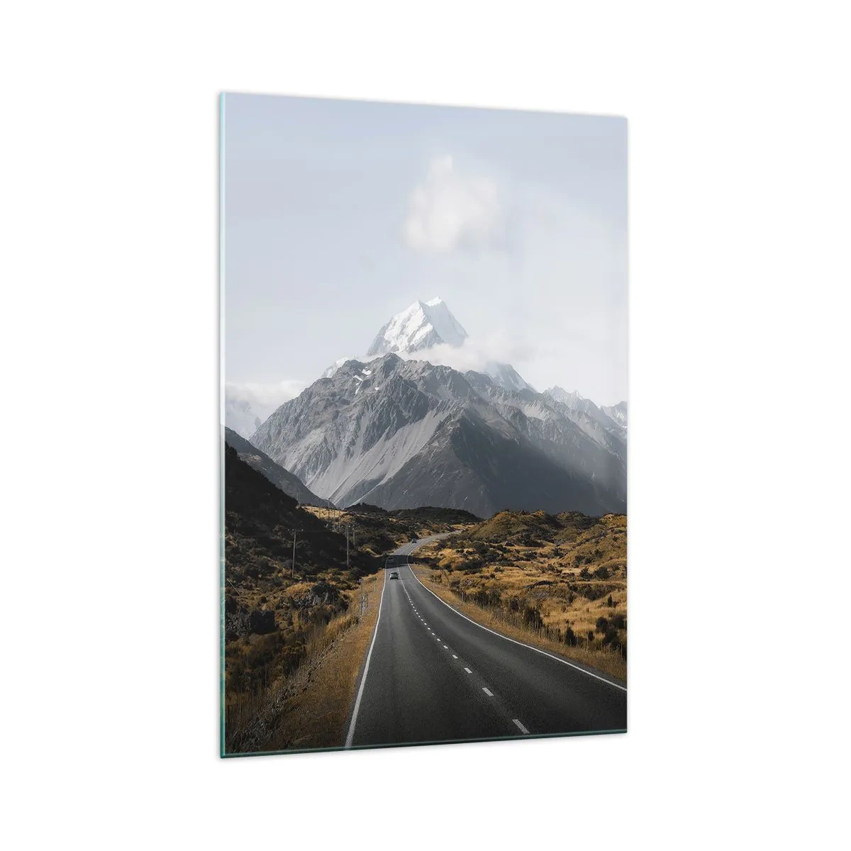 Obraz na skle - Cesta do srdce hor - 70x100 cm