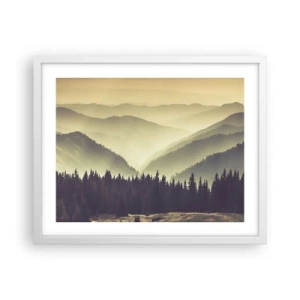 Plakát v bílém rámu - Za sedmero horami… - 50x40 cm