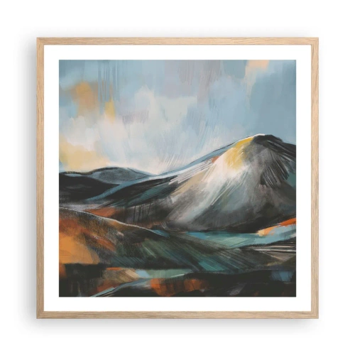 Plakát v rámu světlý dub - Syrové i krásné - 60x60 cm