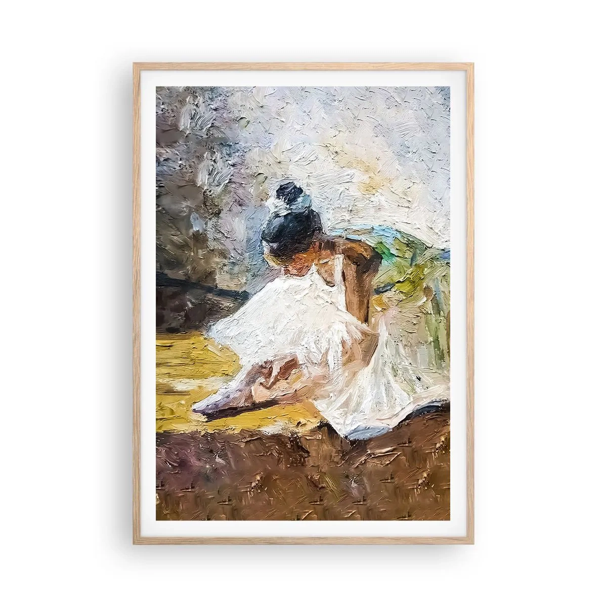 Plakát v rámu světlý dub - Z Degasova obrazu - 70x100 cm