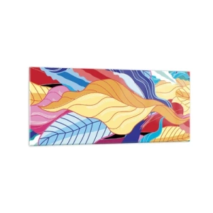 Obraz na skle - Barevný nepořádek - 120x50 cm