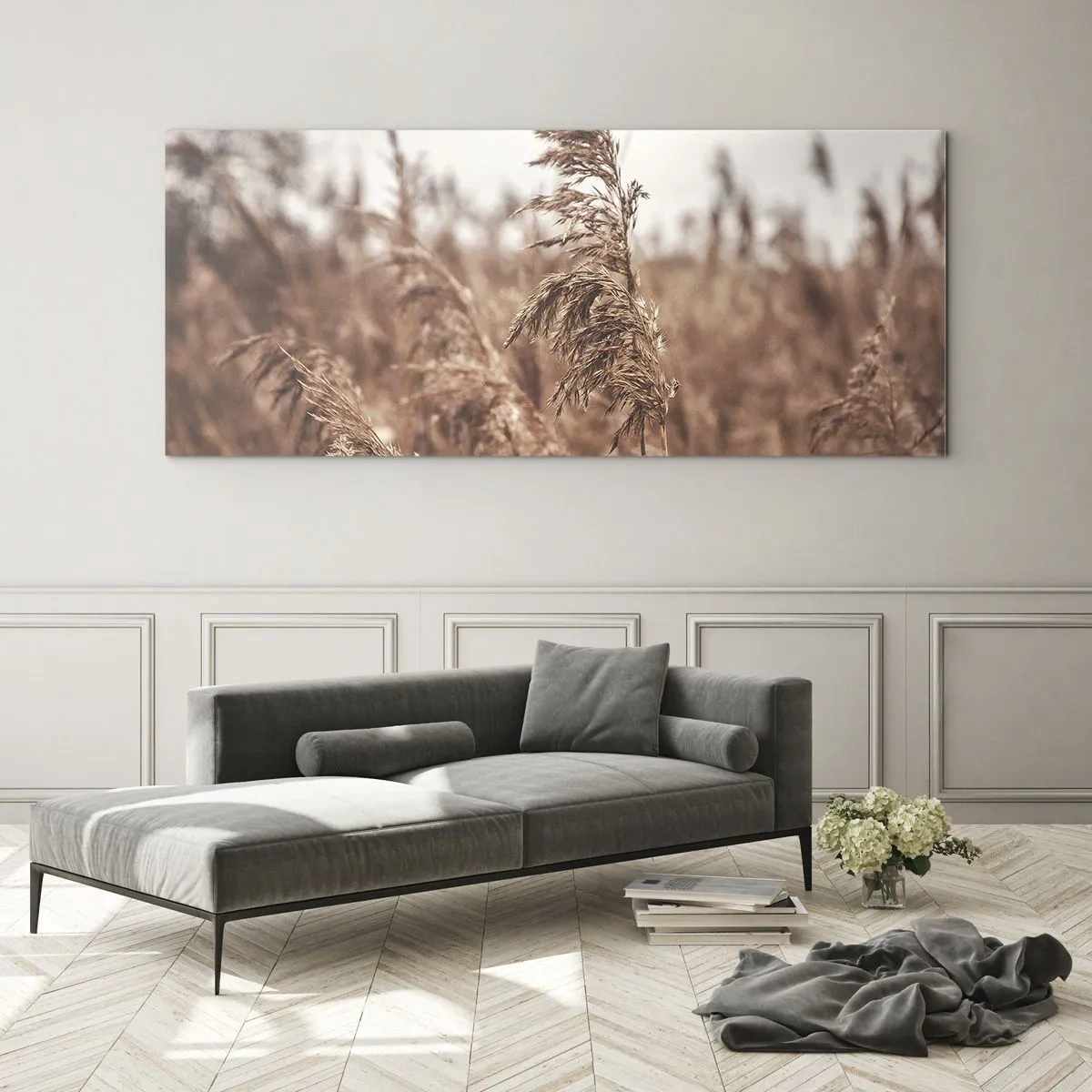 Obraz na skle - Na polích už je podzim - 100x40 cm