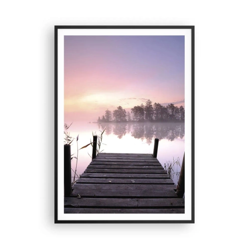 Plakát v černém rámu - Z liliové mlhy… - 70x100 cm