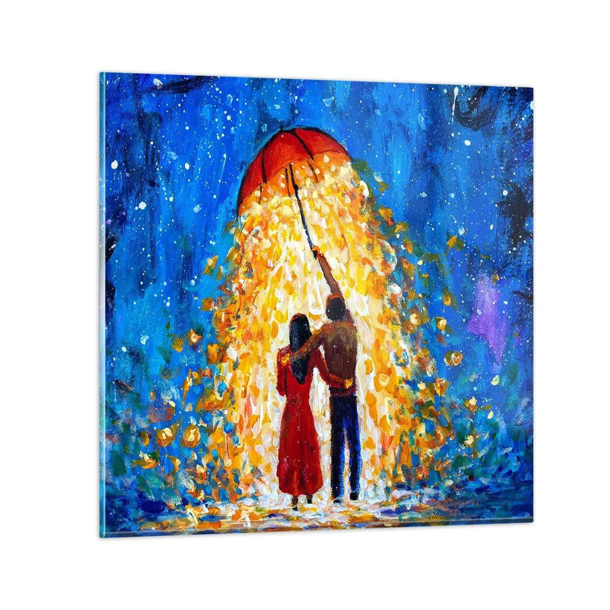 Obraz na skle - Magie deštivého večera? - 40x40 cm