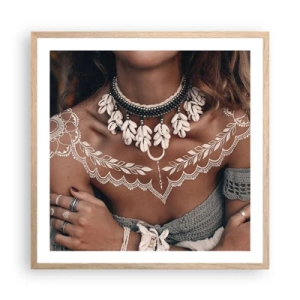 Plakát v rámu světlý dub - Talismany, rituály ženskosti - 60x60 cm