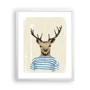 Plakát v bílém rámu - Protože mám rád pruhované košile! - 40x50 cm