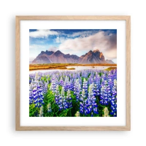 Plakát v rámu světlý dub - Síla a přísnost vedle mírnosti - 40x40 cm