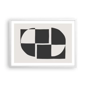 Plakát v bílém rámu - Antitéza – syntéza - 70x50 cm