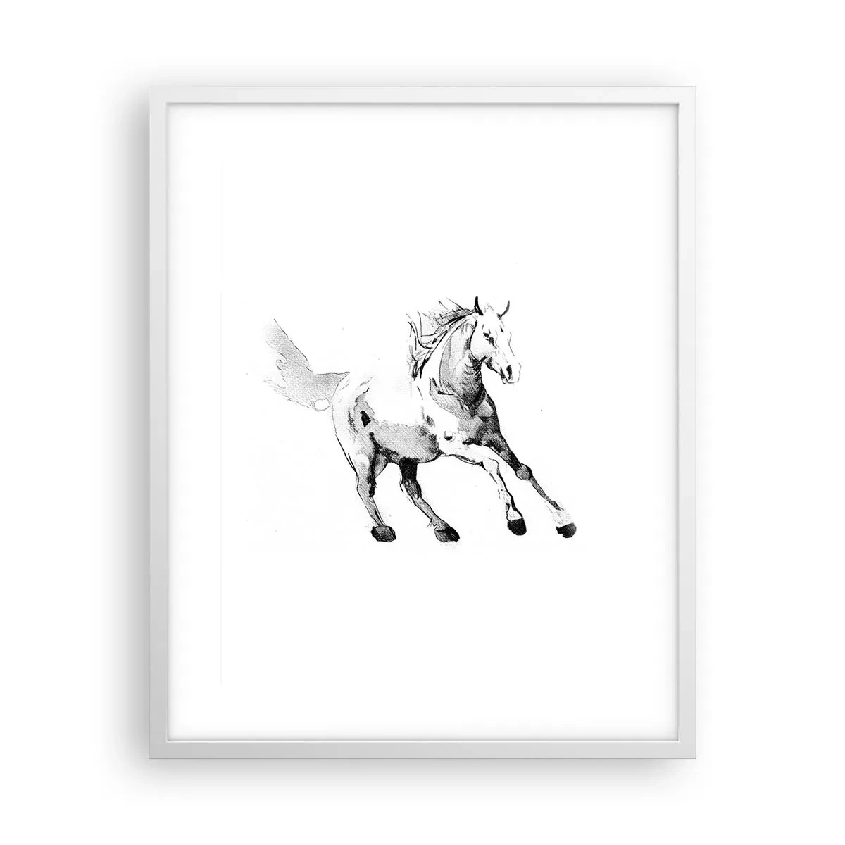 Plakát v bílém rámu - Nezkrocená duše - 40x50 cm