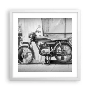 Plakát v bílém rámu - Klasika nade vše - 40x40 cm