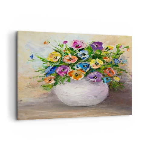 Obraz na plátně - Zátiší s bílou vázou - 100x70 cm