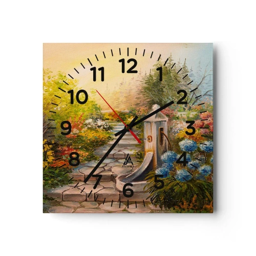 Nástěnné hodiny - V plném rozkvětu - 30x30 cm