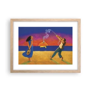 Plakát v rámu světlý dub - Více než hvězda z nebe - 40x30 cm