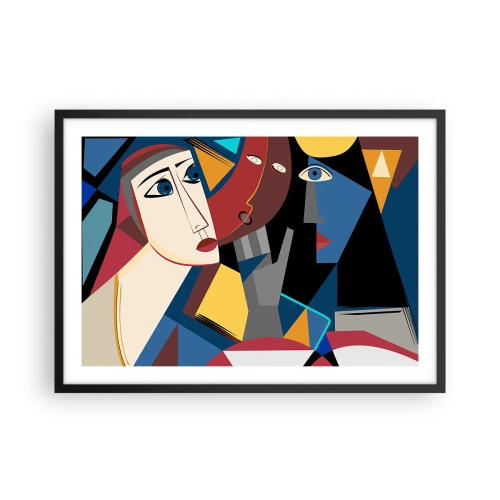 Plakát v černém rámu - Konverzace kubistů - 70x50 cm