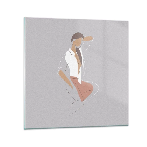 Obraz na skle - Obrys půvabu - 40x40 cm