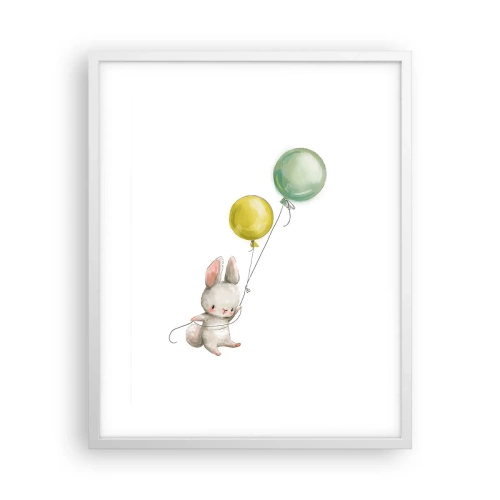 Plakát v bílém rámu - Já poletím také! - 40x50 cm