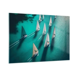 Obraz na skle - Zápasení s větrem - 100x70 cm