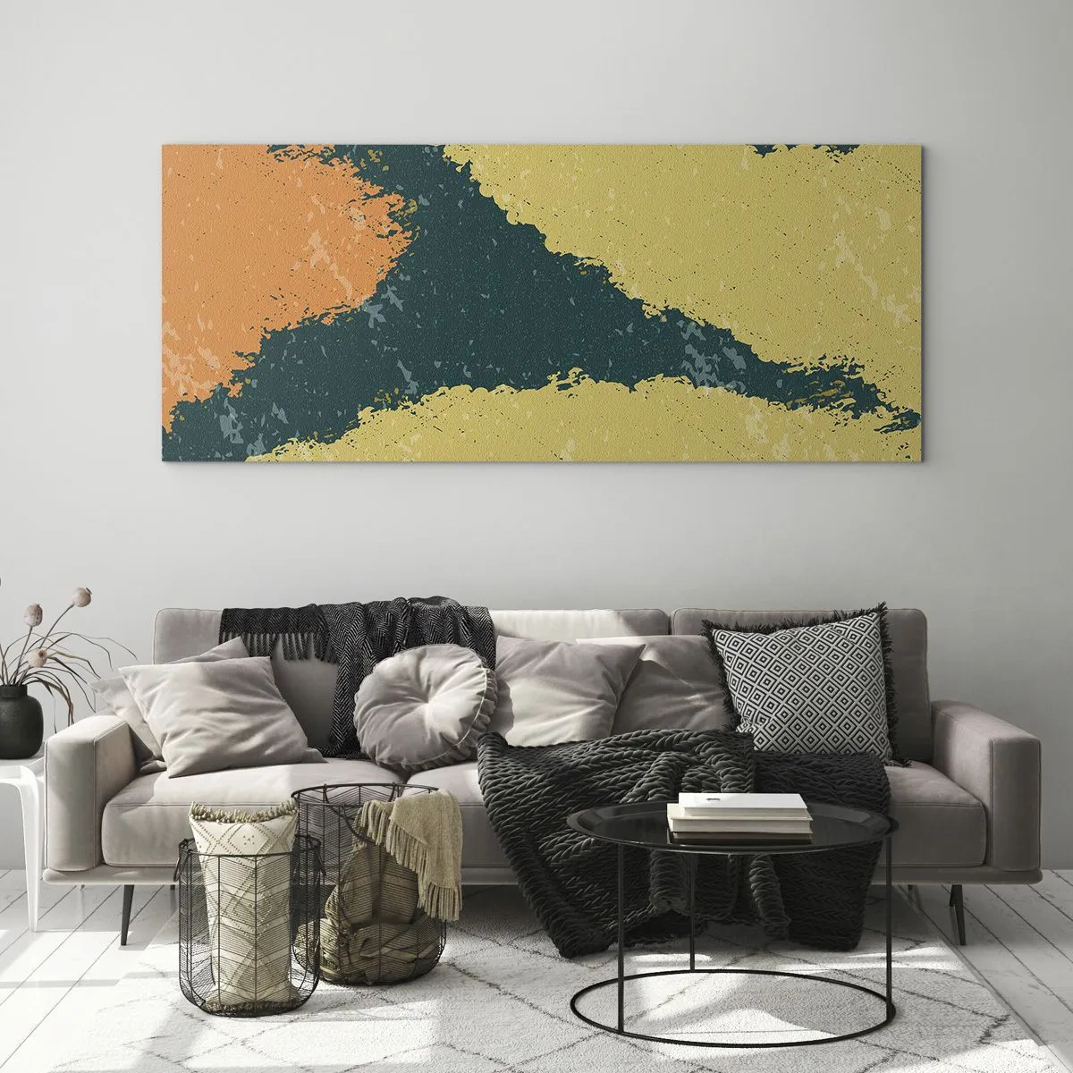 Obraz na skle - Abstrakce – zpomalený pohyb - 100x40 cm