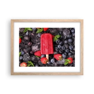 Plakát v rámu světlý dub - Chuť horkého léta - 40x30 cm