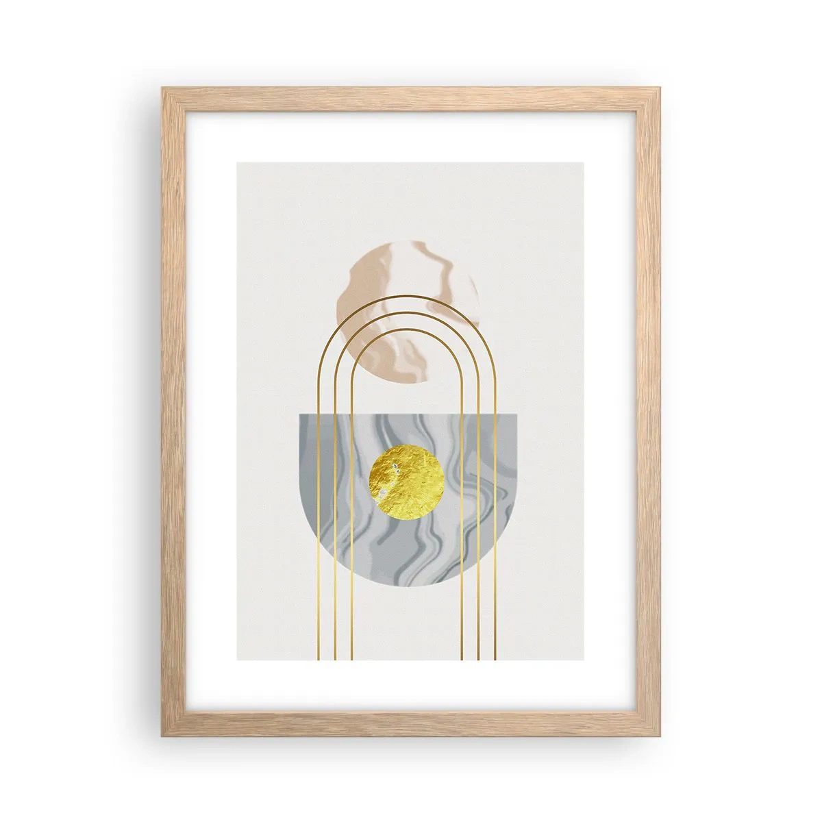 Plakát v rámu světlý dub - Jas a zářivost - 30x40 cm