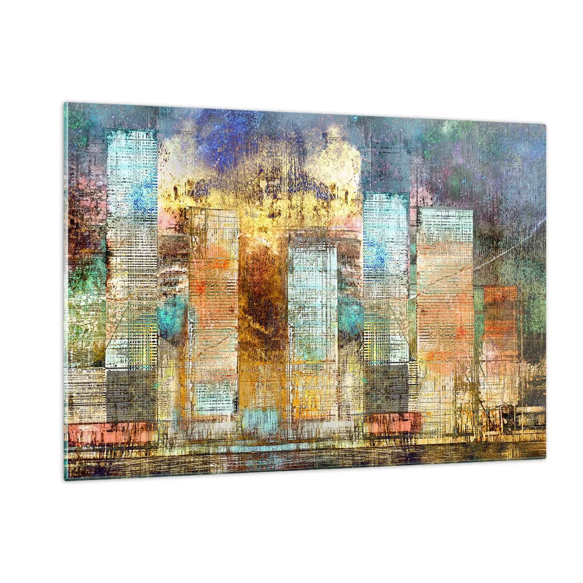 Obraz na skle - Prosluněná metropole - 120x80 cm