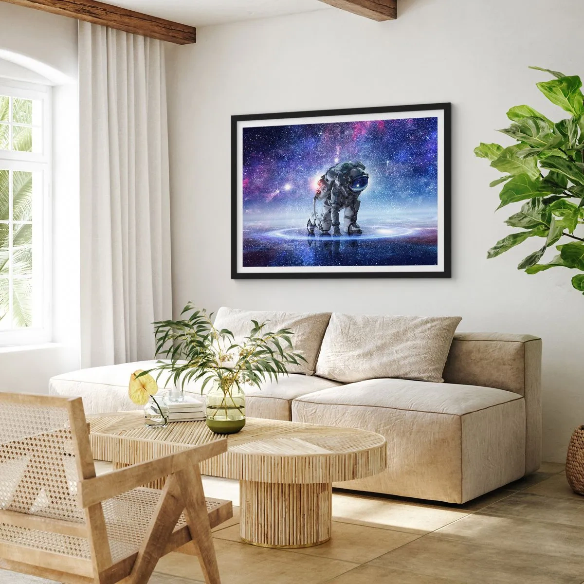 Plakát v černém rámu - Hvězdné nebe nade mnou - 70x50 cm