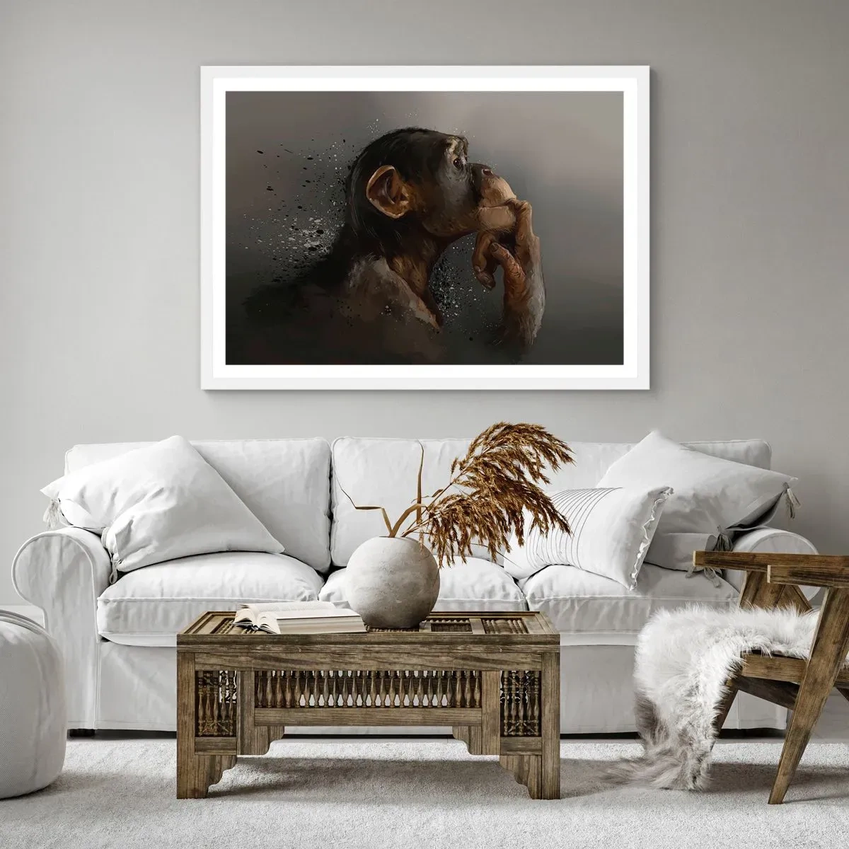 Plakát v bílém rámu - Určitě myslitel - 70x50 cm