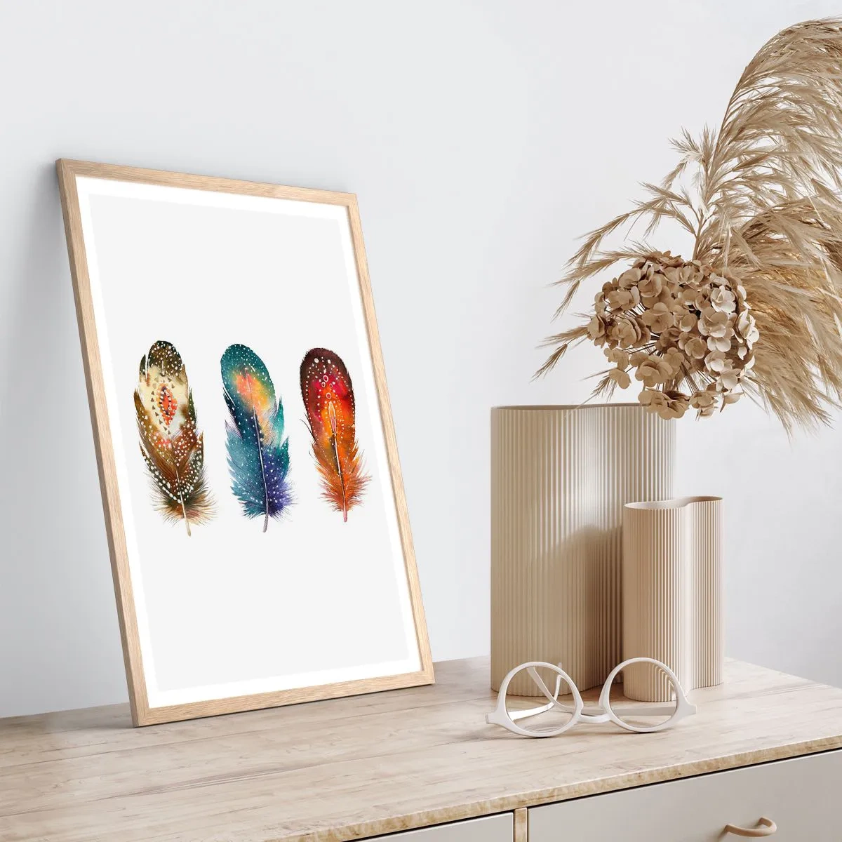 Plakát v rámu světlý dub - Rituály, obřady, tajemství - 50x70 cm