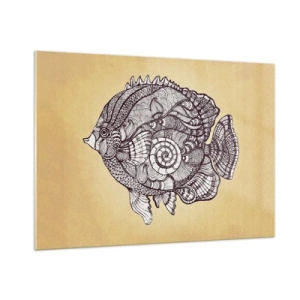 Obraz na skle - Z oceánu ornamentů - 100x70 cm