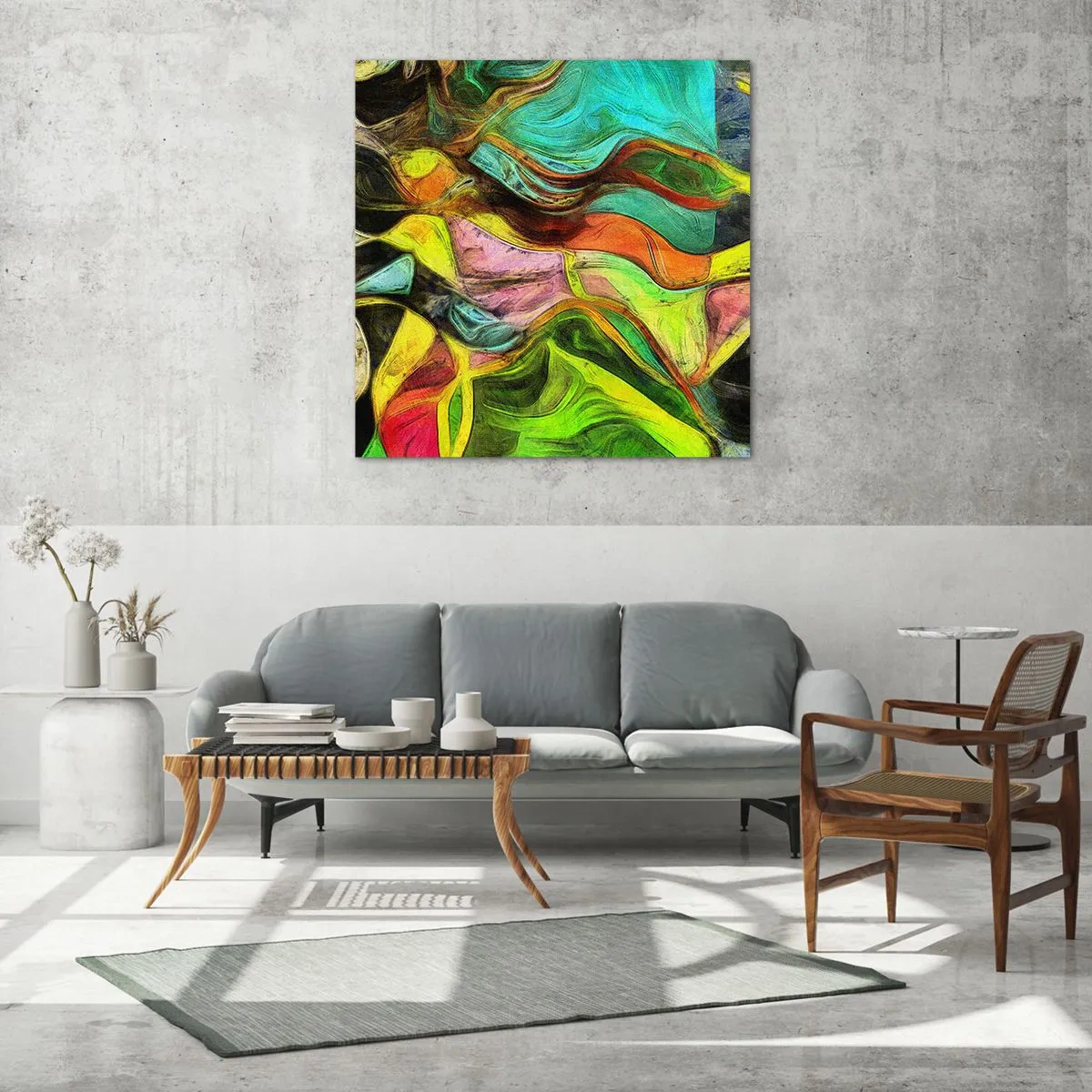 Obraz na skle - Pohyb je život - 70x70 cm