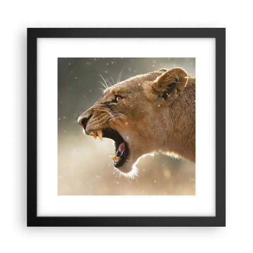 Plakát v černém rámu - Snaž se neposlouchat - 30x30 cm