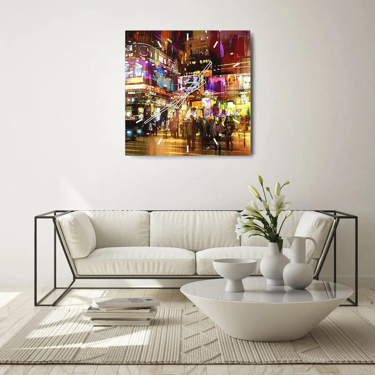 Nástěnné hodiny - V moři světla - 30x30 cm