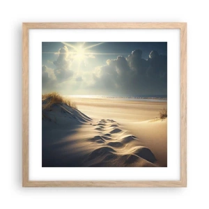 Plakát v rámu světlý dub - Uklidňující krajina - 40x40 cm