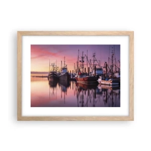 Plakát v rámu světlý dub - Před dalším dnem - 40x30 cm