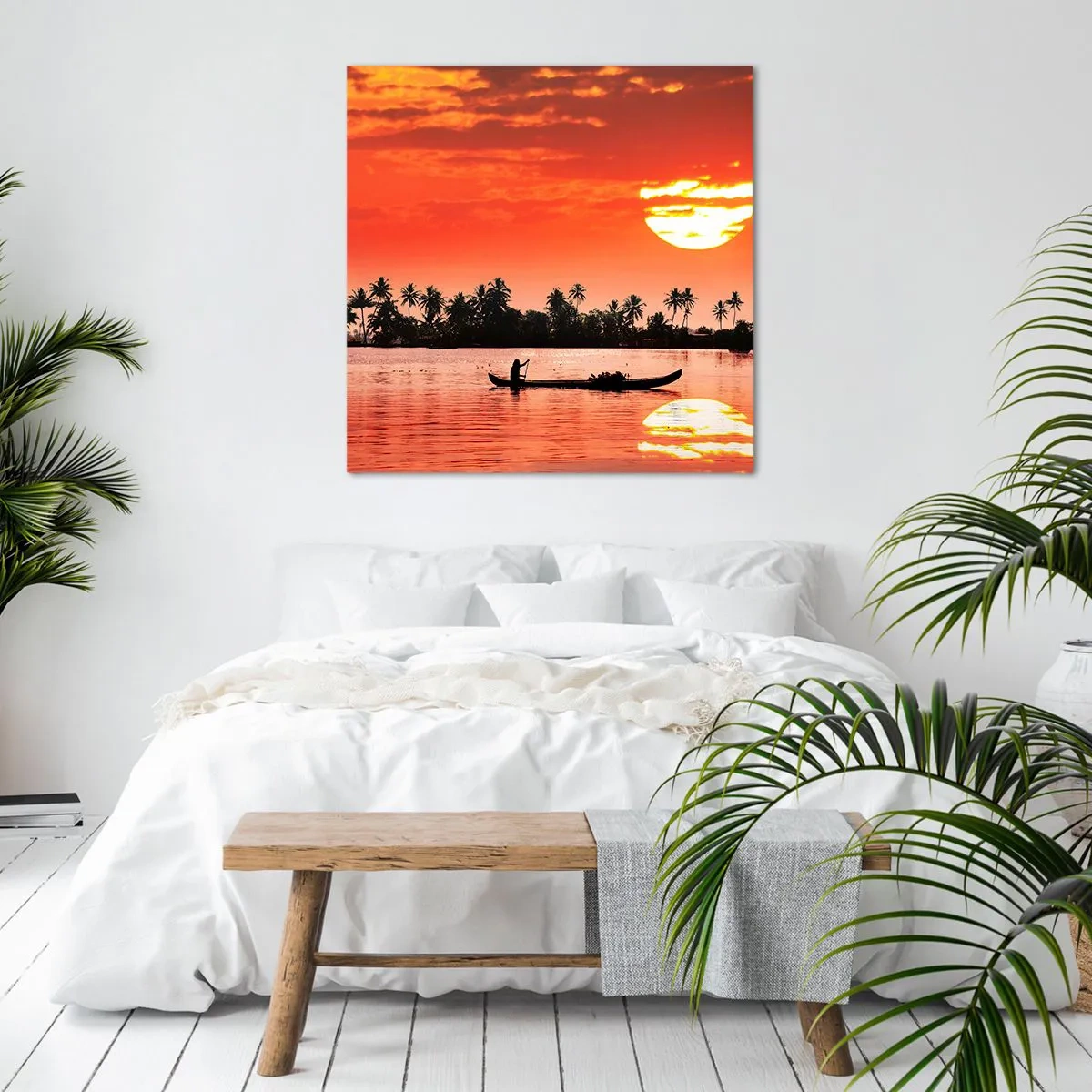 Obraz na plátně - Klid tropů při západu - 50x50 cm
