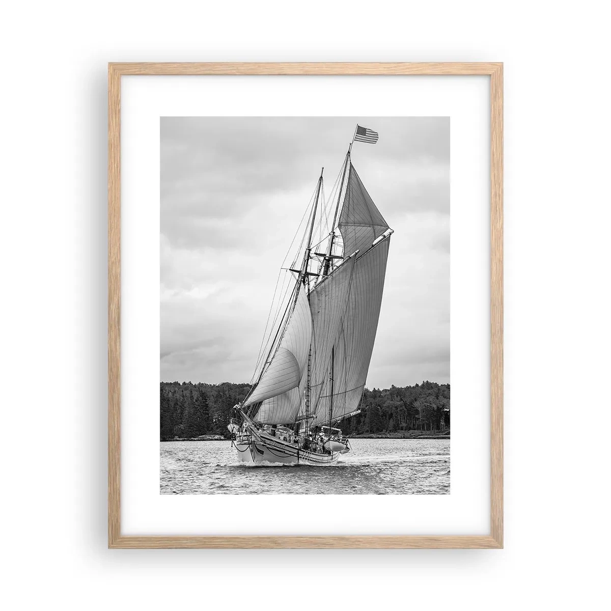 Plakát v rámu světlý dub - Bratři větru - 40x50 cm
