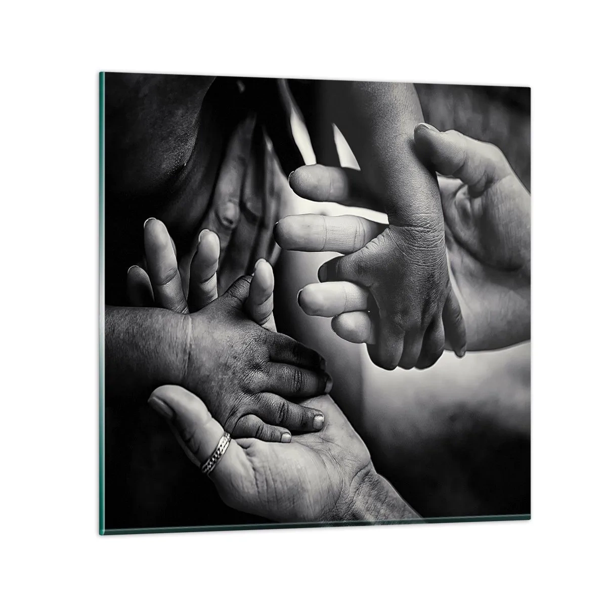 Obraz na skle - Být člověkem - 60x60 cm