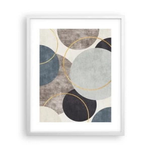 Plakát v bílém rámu - Kruh za kruhem - 40x50 cm