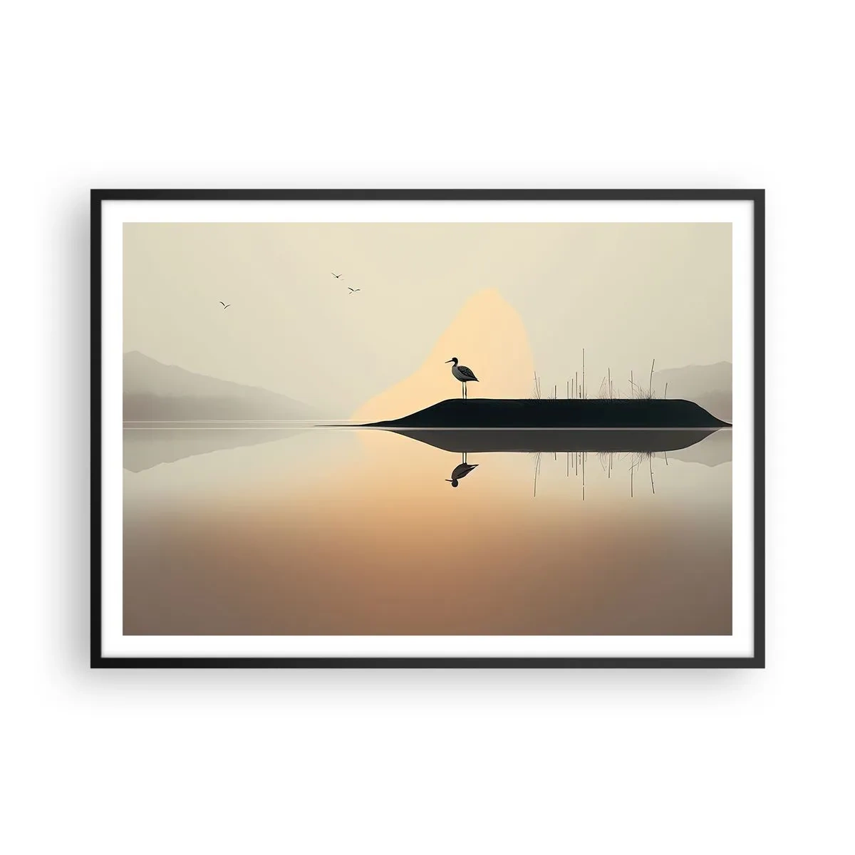 Plakát v černém rámu - Pán na jezeře - 100x70 cm