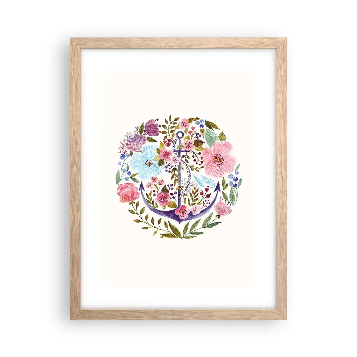 Plakát v rámu světlý dub - Námořníkův hezký sen - 30x40 cm