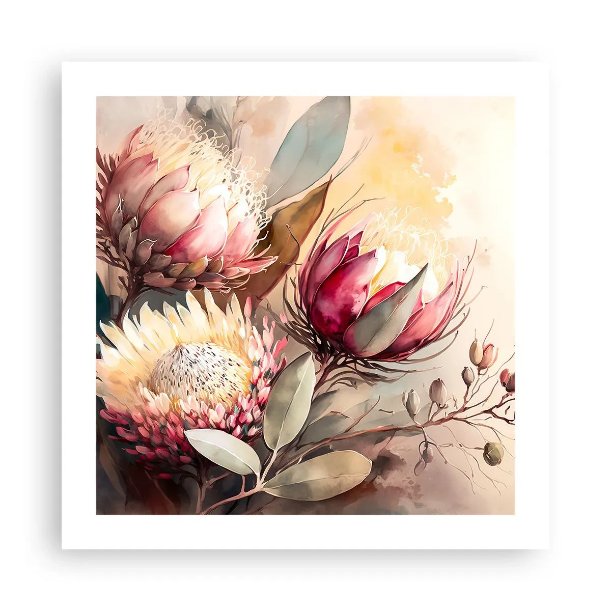 Plakát - Z profilu a en face - 50x50 cm