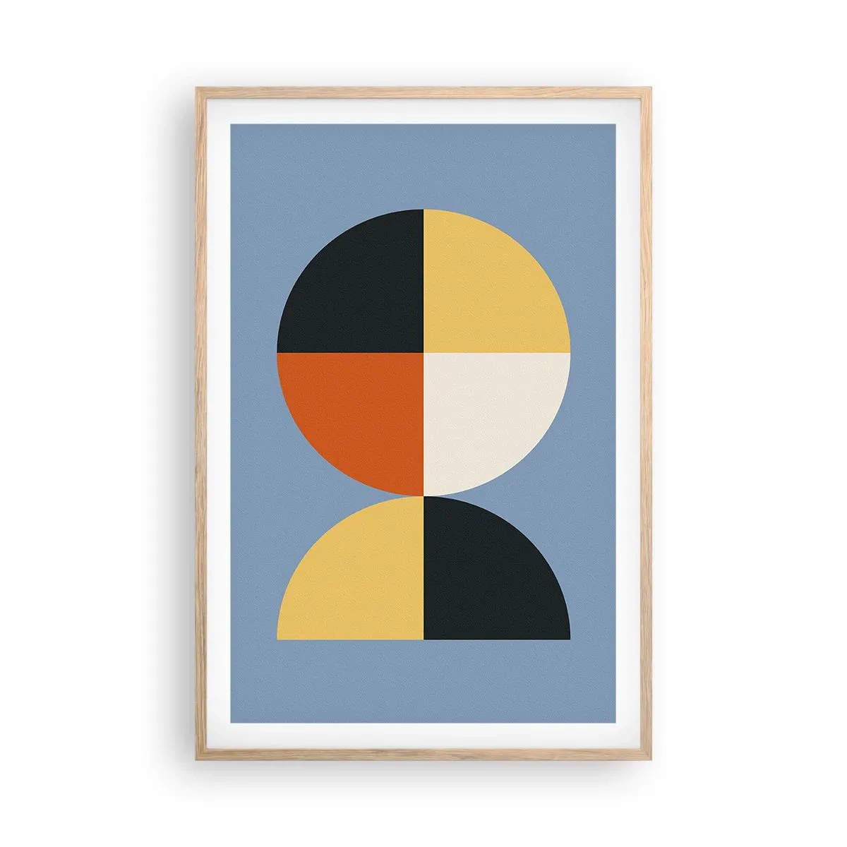 Plakát v rámu světlý dub - Koukej a počítej - 61x91 cm