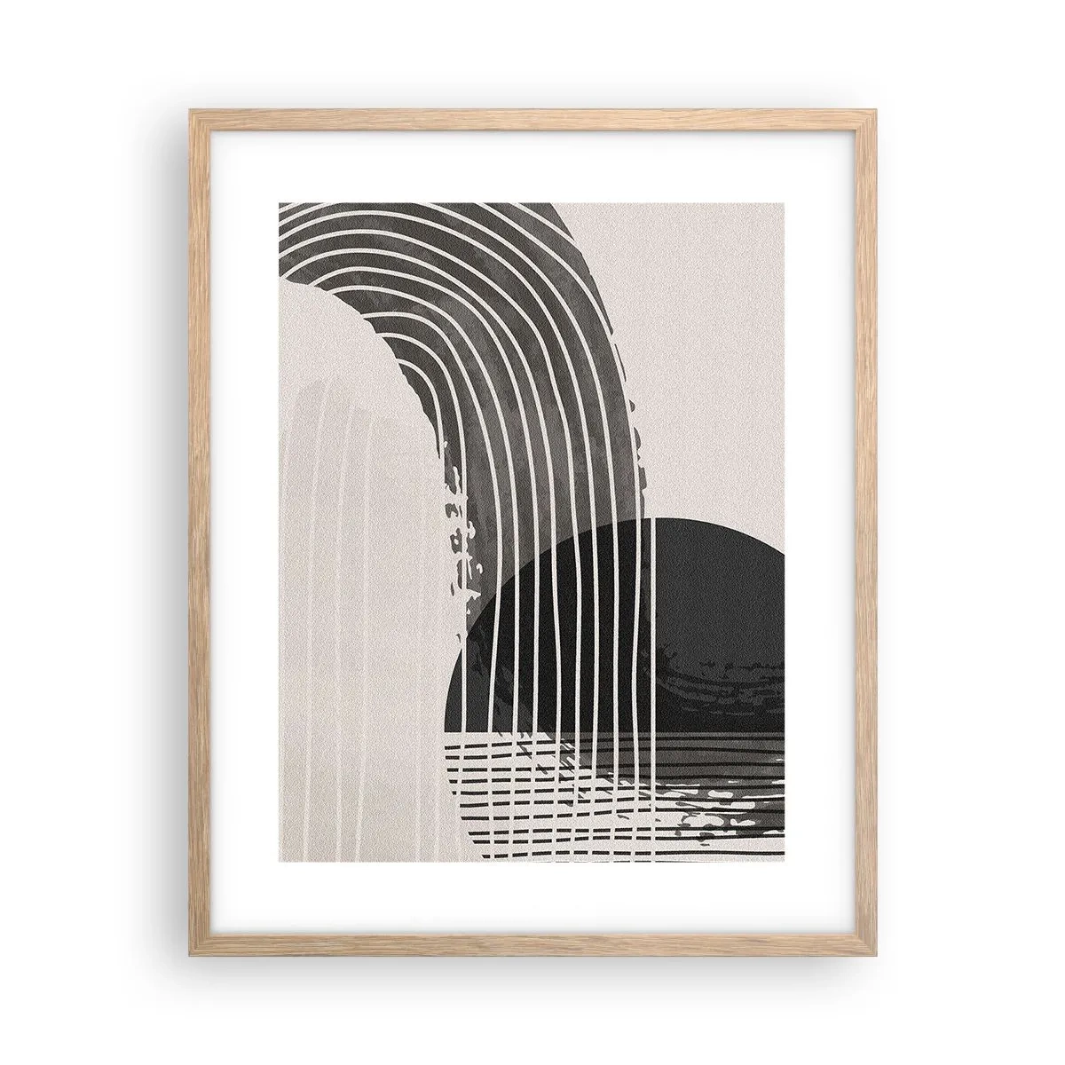 Plakát v rámu světlý dub - Tam a zpět - 40x50 cm