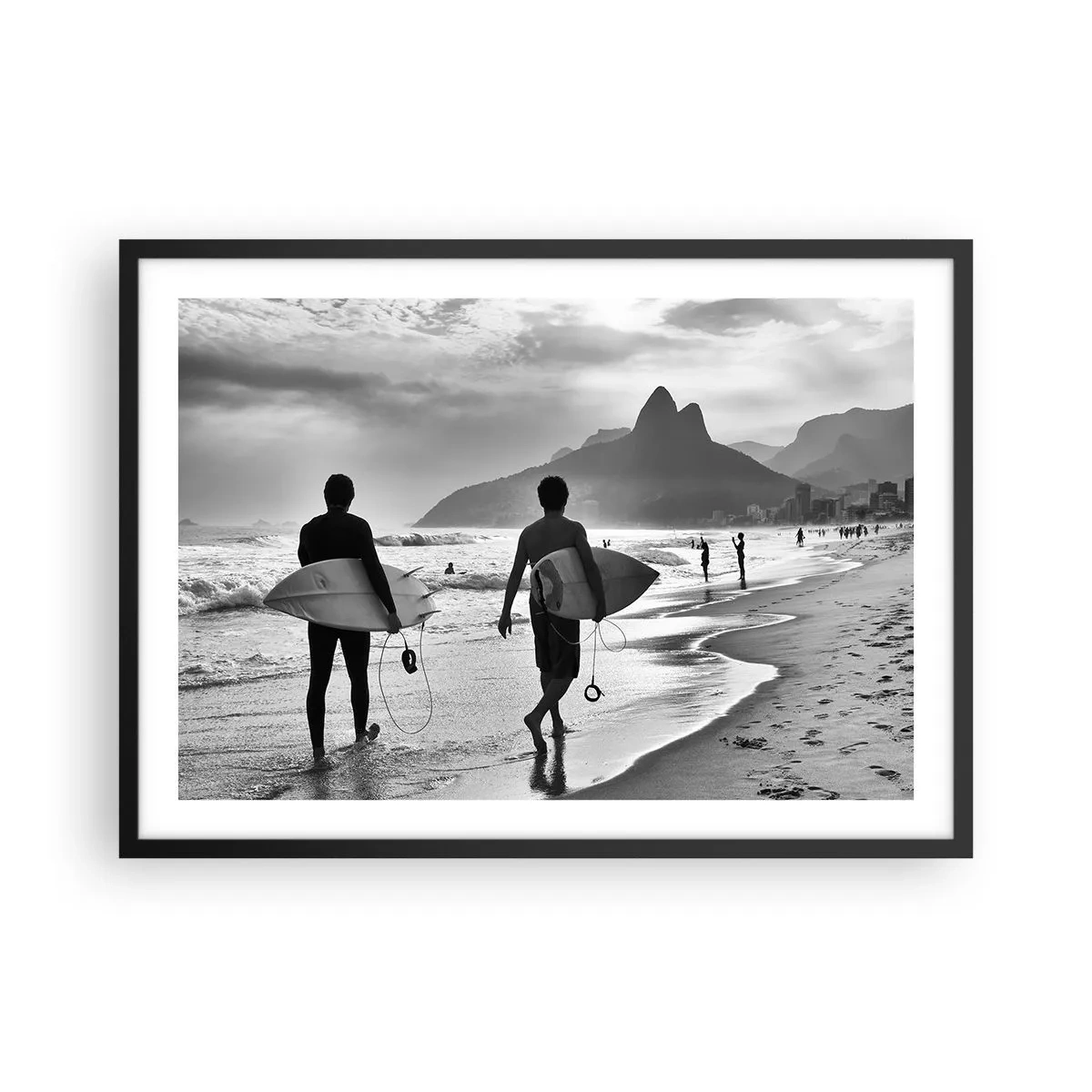 Plakát v černém rámu - Samba na jednu vlnu - 70x50 cm