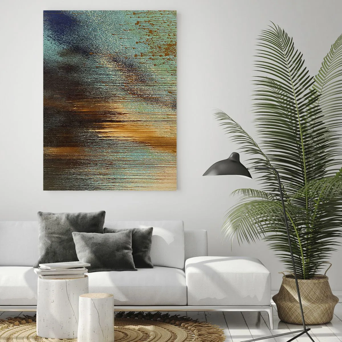 Obraz na skle - Nenáhodná barevná kompozice - 80x120 cm