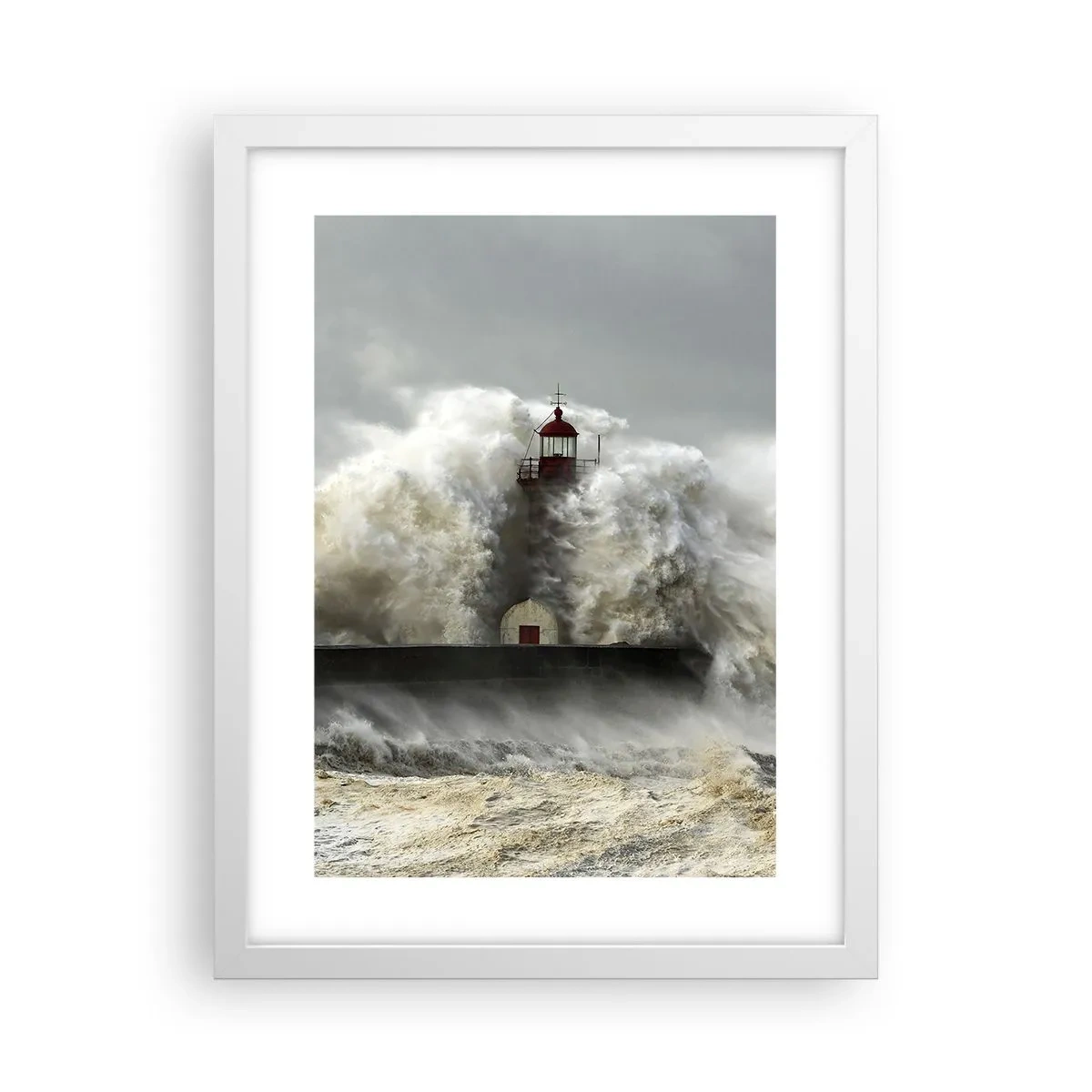 Plakát v bílém rámu - Hněv oceánu - 30x40 cm