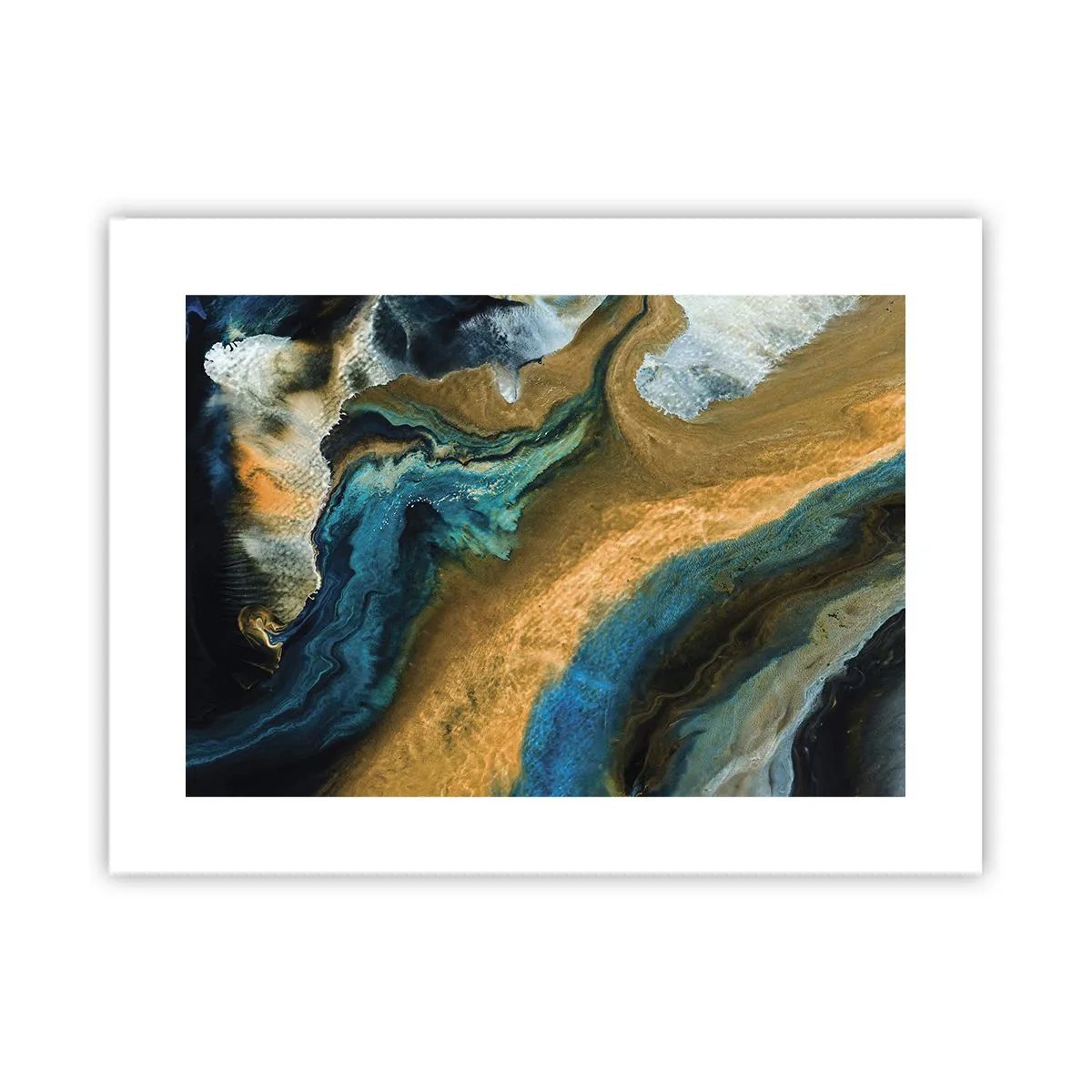 Plakát - Modrá – žlutá – vzájemné vlivy - 40x30 cm