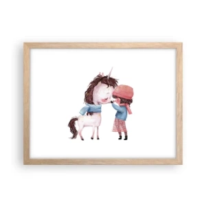 Plakát v rámu světlý dub - Zimní příběh - 40x30 cm