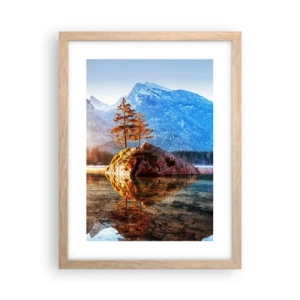 Plakát v rámu světlý dub - Příroda v novém světle - 30x40 cm